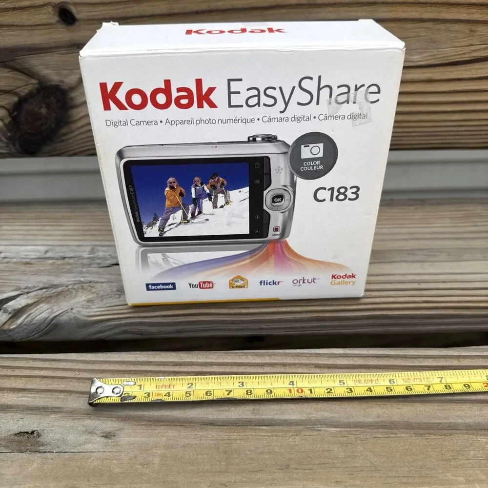 Kodak EasyShare C183 Digital Camera 14MP 3x Optical Zoom Black TESTED Box Case